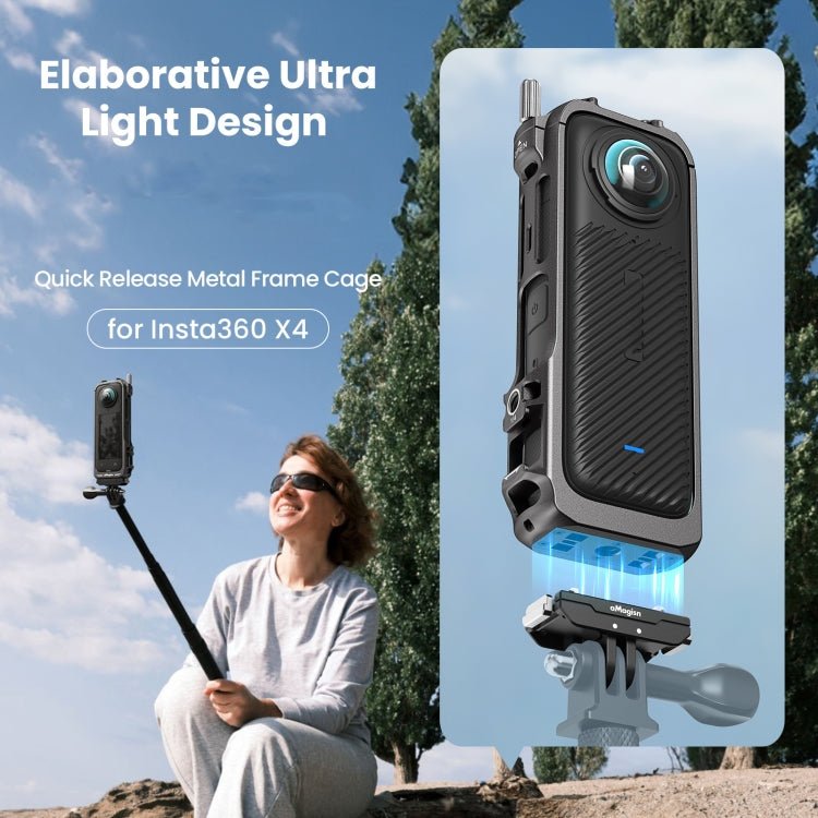 For Insta360 X4 aMagisn Metal Protective Housing Frame Quick Release Version, Quick Release Version - ORIWHIZaMagisnDJI & Insta360 AccessoriesInsta360 X Series