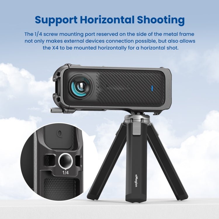 For Insta360 X4 aMagisn Metal Protective Housing Frame Quick Release Version, Quick Release Version - ORIWHIZaMagisnDJI & Insta360 AccessoriesInsta360 X Series
