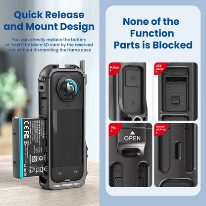 For Insta360 X4 aMagisn Metal Protective Housing Frame Quick Release Version, Quick Release Version - ORIWHIZaMagisnDJI & Insta360 AccessoriesInsta360 X Series