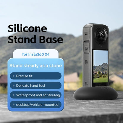 For Insta360 X4 aMagisn Silicone Base Vehicle Mounted Fixed Non - slip Holder, With Double Dided Glue, Without Double Sided Glue - ORIWHIZaMagisnDJI & Insta360 AccessoriesInsta360 X Series