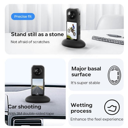For Insta360 X4 aMagisn Silicone Base Vehicle Mounted Fixed Non - slip Holder, With Double Dided Glue, Without Double Sided Glue - ORIWHIZaMagisnDJI & Insta360 AccessoriesInsta360 X Series