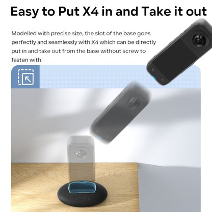 For Insta360 X4 aMagisn Silicone Base Vehicle Mounted Fixed Non - slip Holder, With Double Dided Glue, Without Double Sided Glue - ORIWHIZaMagisnDJI & Insta360 AccessoriesInsta360 X Series