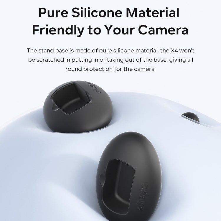 For Insta360 X4 aMagisn Silicone Base Vehicle Mounted Fixed Non - slip Holder, With Double Dided Glue, Without Double Sided Glue - ORIWHIZaMagisnDJI & Insta360 AccessoriesInsta360 X Series