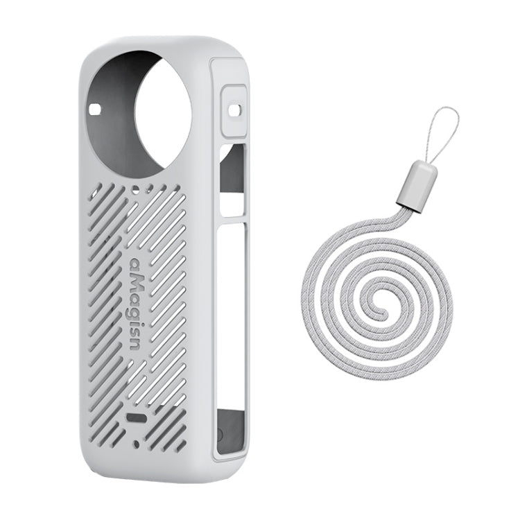 For Insta360 X4 AMagisn Silicone Protective Cover, Body Case + Lens Cover Black, Body Case + Lens Cover Gray, Body Case Black, Body Case Gray, Lens Cover Black, Lens Cover Gray - ORIWHIZaMagisnDJI & Insta360 AccessoriesInsta360 X Series
