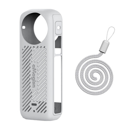 For Insta360 X4 AMagisn Silicone Protective Cover, Body Case + Lens Cover Black, Body Case + Lens Cover Gray, Body Case Black, Body Case Gray, Lens Cover Black, Lens Cover Gray - ORIWHIZaMagisnDJI & Insta360 AccessoriesInsta360 X Series