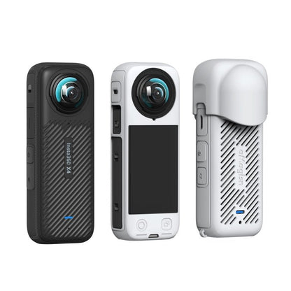 For Insta360 X4 AMagisn Silicone Protective Cover, Body Case + Lens Cover Black, Body Case + Lens Cover Gray, Body Case Black, Body Case Gray, Lens Cover Black, Lens Cover Gray - ORIWHIZaMagisnDJI & Insta360 AccessoriesInsta360 X Series