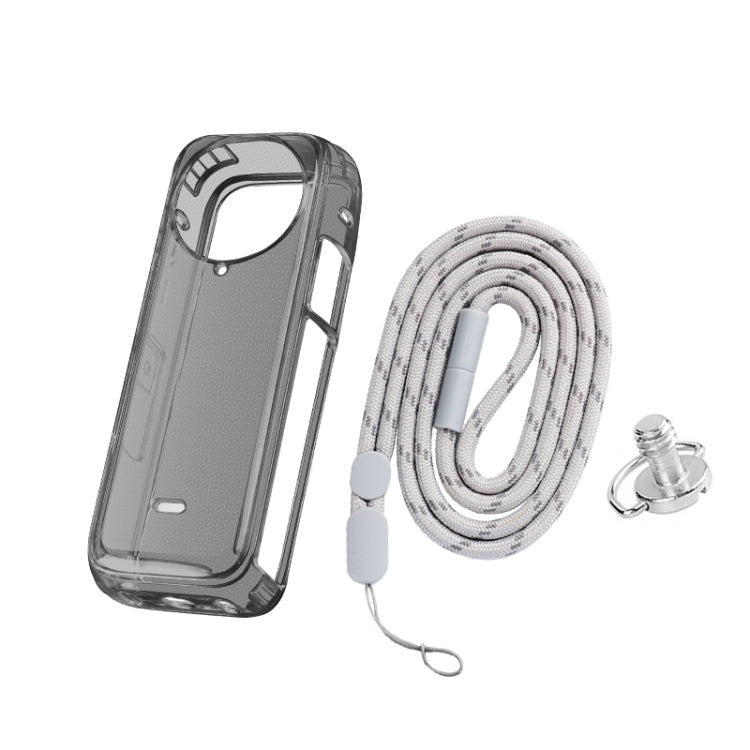 For Insta360 X4 Clear 1.5mm Soft TPU Protective Case, Single Cover, With Hand Strap, With Neck Strap - ORIWHIZDJI & Insta360 AccessoriesInsta360 X SeriesProtection & Cases