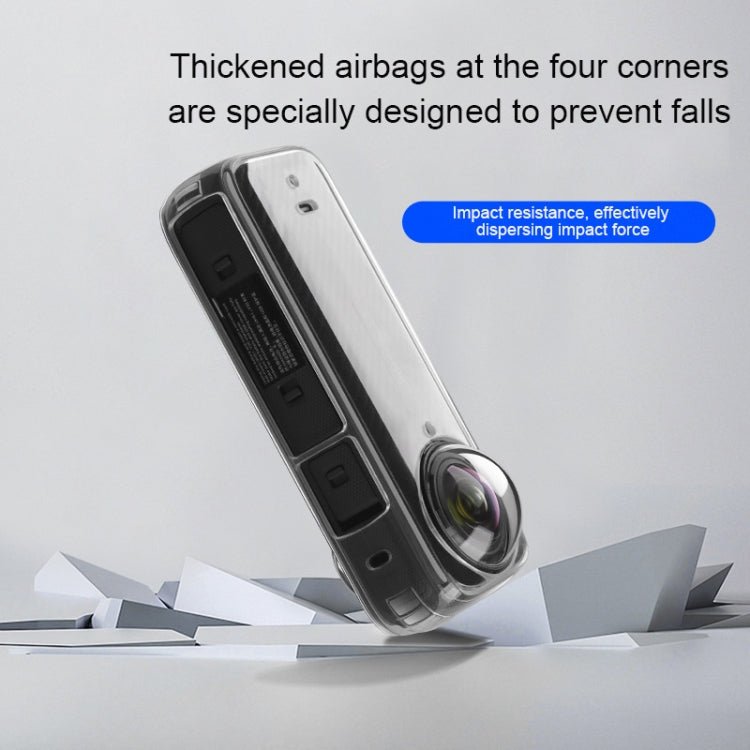 For Insta360 X4 Clear 1.5mm Soft TPU Protective Case, Single Cover, With Hand Strap, With Neck Strap - ORIWHIZDJI & Insta360 AccessoriesInsta360 X SeriesProtection & Cases