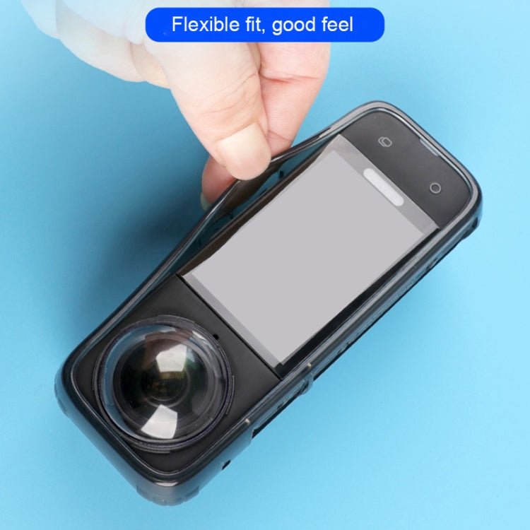For Insta360 X4 Clear 1.5mm Soft TPU Protective Case, Single Cover, With Hand Strap, With Neck Strap - ORIWHIZDJI & Insta360 AccessoriesInsta360 X SeriesProtection & Cases