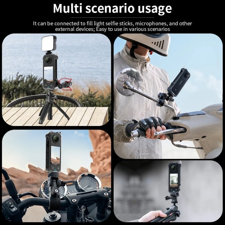 For Insta360 X4 CYNOVA Metal Rabbit Cage + Lens Cover Set Protective Accessories - ORIWHIZCYNOVADJI & Insta360 AccessoriesInsta360 X Series