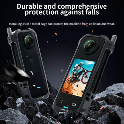 For Insta360 X4 CYNOVA Metal Rabbit Cage + Lens Cover Set Protective Accessories - ORIWHIZCYNOVADJI & Insta360 AccessoriesInsta360 X Series