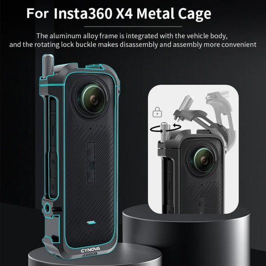 For Insta360 X4 CYNOVA Metal Rabbit Cage + Lens Cover Set Protective Accessories - ORIWHIZCYNOVADJI & Insta360 AccessoriesInsta360 X Series