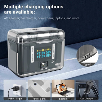 For Insta360 X4 CYNOVA Two - Way Charging Butler Screen Display Smart Charging Box - ORIWHIZCYNOVADJI & Insta360 AccessoriesInsta360 X Series