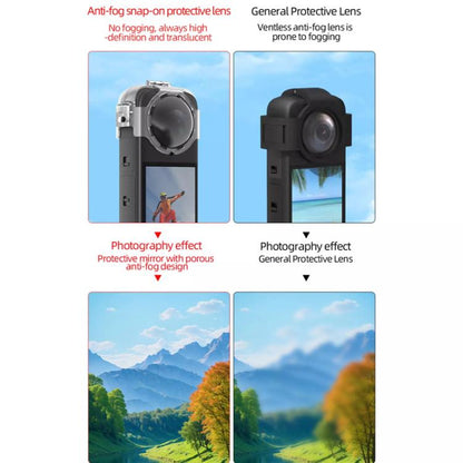 For Insta360 X4 HEPAIL AC37 Lens Anti - fog Snap - on Protective Mirror Front and Rear Lens Protectors, AC37 - ORIWHIZDJI & Insta360 AccessoriesHEPAILInsta360 X Series