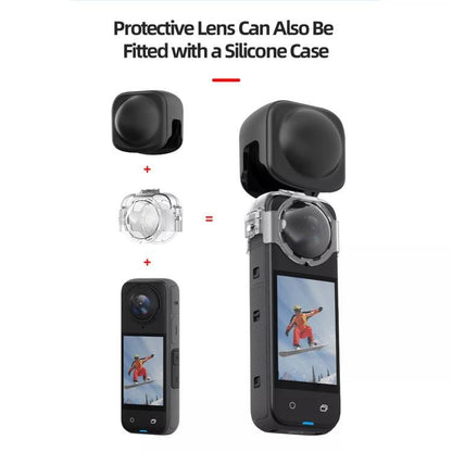 For Insta360 X4 HEPAIL AC37 Lens Anti - fog Snap - on Protective Mirror Front and Rear Lens Protectors, AC37 - ORIWHIZDJI & Insta360 AccessoriesHEPAILInsta360 X Series