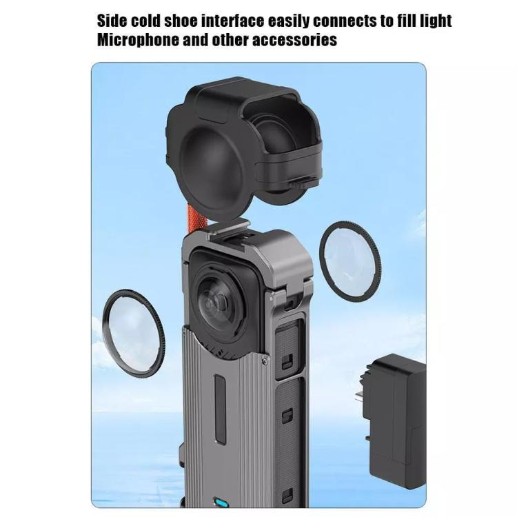 For Insta360 X4 HEPAIL Metal Heat Dissipation Magnetic Rabbit Cage, 0104 - ORIWHIZDJI & Insta360 AccessoriesHEPAILInsta360 X Series