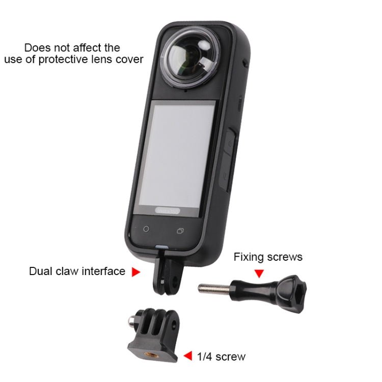 For Insta360 X4 PC Plastic Protective Frame with PC Lens Cover Guard, Frame with PC Lens Cover - ORIWHIZDJI & Insta360 AccessoriesInsta360 X SeriesProtection & Cases