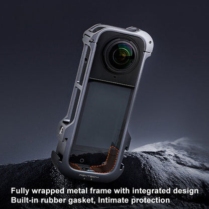 For Insta360 X4 PGYTECH P - 55A - 010 Metal Rabbit Cage Aluminum Expanding Protective Bezel With Lens Case - ORIWHIZDJI & Insta360 AccessoriesInsta360 X SeriesPGYTECH