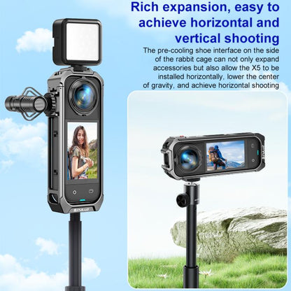 For Insta360 X4 PULUZ Aluminum Alloy Protective Cage Rig Expand Cold Shoe Housing Frame, For Insta360 X5 - ORIWHIZDJI & Insta360 AccessoriesInsta360 X SeriesProtection & Cases