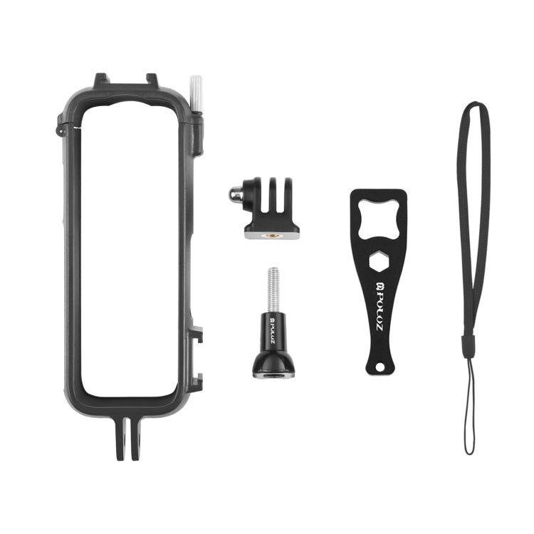 For Insta360 X4 PULUZ Cold Shoe PC Plastic Protective Frame with Adapter Mount & Screw, Cold Shoe PC Frame - ORIWHIZDJI & Insta360 AccessoriesInsta360 X SeriesProtection & Cases