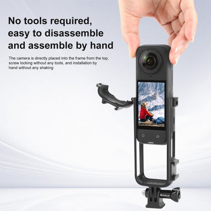 For Insta360 X4 PULUZ Cold Shoe PC Plastic Protective Frame with Adapter Mount & Screw, Cold Shoe PC Frame - ORIWHIZDJI & Insta360 AccessoriesInsta360 X SeriesProtection & Cases