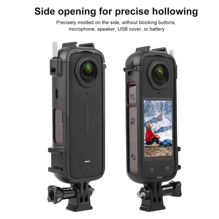 For Insta360 X4 PULUZ Cold Shoe PC Plastic Protective Frame with Adapter Mount & Screw, Cold Shoe PC Frame - ORIWHIZDJI & Insta360 AccessoriesInsta360 X SeriesProtection & Cases
