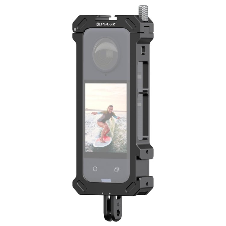 For Insta360 X4 PULUZ Metal Protective Cage Rig Housing Frame with Expand Cold Shoe Base & Tripod Adapter, Cold Shoe Metal Cage - ORIWHIZDJI & Insta360 AccessoriesInsta360 X SeriesProtection & Cases