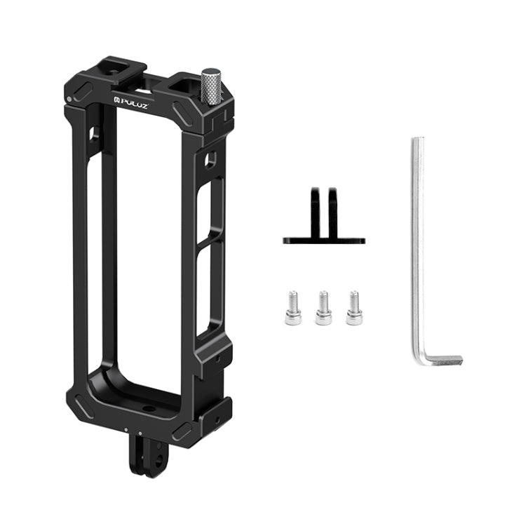 For Insta360 X4 PULUZ Metal Protective Cage Rig Housing Frame with Expand Cold Shoe Base & Tripod Adapter, Cold Shoe Metal Cage - ORIWHIZDJI & Insta360 AccessoriesInsta360 X SeriesProtection & Cases