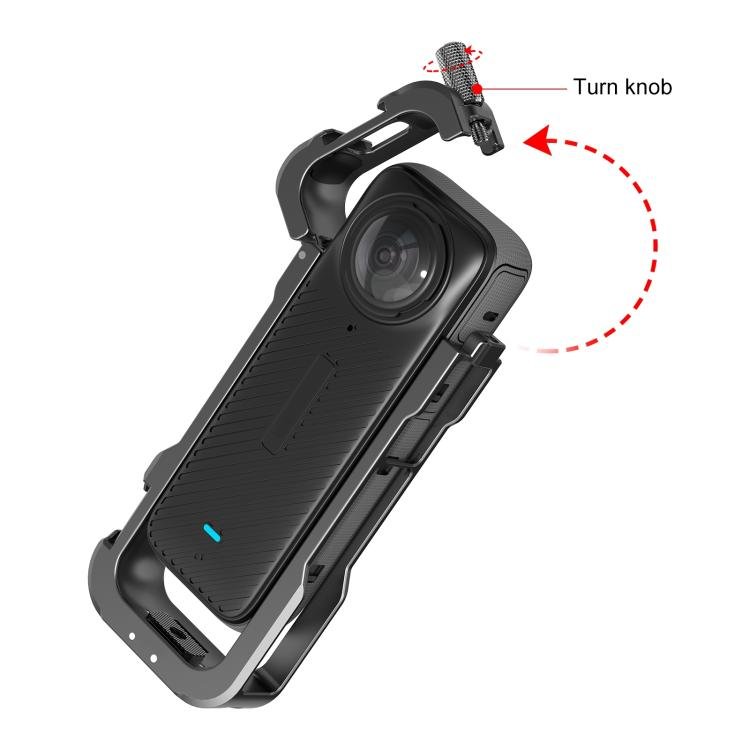 For Insta360 X4 PULUZ Metal Protective Cage Rig Housing Frame with Lens Cover, For Insta360 X4 - ORIWHIZDJI & Insta360 AccessoriesInsta360 X SeriesProtection & Cases