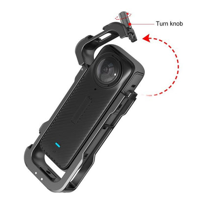 For Insta360 X4 PULUZ Metal Protective Cage Rig Housing Frame with Lens Cover, For Insta360 X4 - ORIWHIZDJI & Insta360 AccessoriesInsta360 X SeriesProtection & Cases
