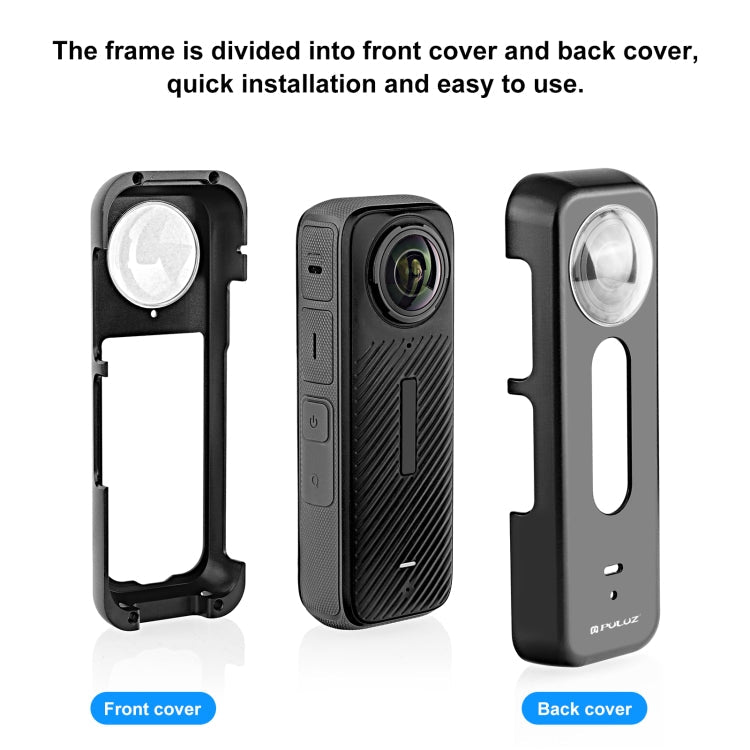 For Insta360 X4 PULUZ Metal Protective Cage Rig Housing Frame with Lens Protector, Metal Housing Frame - ORIWHIZDJI & Insta360 AccessoriesInsta360 X SeriesProtection & Cases