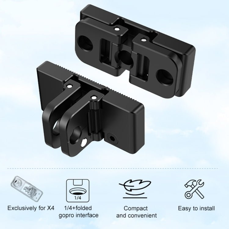 For Insta360 X4 PULUZ Quick Release 1 /4 inch Folding Base, 1 /4 inch Folding Base - ORIWHIZDJI & Insta360 AccessoriesInsta360 X SeriesMounts