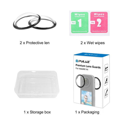 For Insta360 X4 PULUZ Rotation Optical Glass Lens Guard Protective Cover, For Insta360 X4 Glass Lens Guard - ORIWHIZDJI & Insta360 AccessoriesInsta360 X SeriesLen Accessories