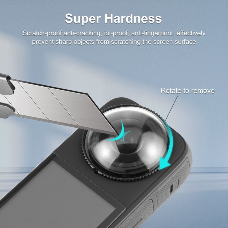 For Insta360 X4 PULUZ Rotation Optical Glass Lens Guard Protective Cover, For Insta360 X4 Glass Lens Guard - ORIWHIZDJI & Insta360 AccessoriesInsta360 X SeriesLen Accessories