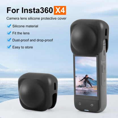 For Insta360 X4 PULUZ Silicone Protective Lens Cover, Lens Cover - ORIWHIZDJI & Insta360 AccessoriesInsta360 X SeriesProtection & Cases