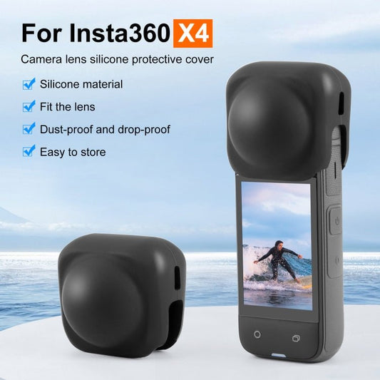 For Insta360 X4 PULUZ Silicone Protective Lens Cover, Lens Cover - ORIWHIZDJI & Insta360 AccessoriesInsta360 X SeriesProtection & Cases