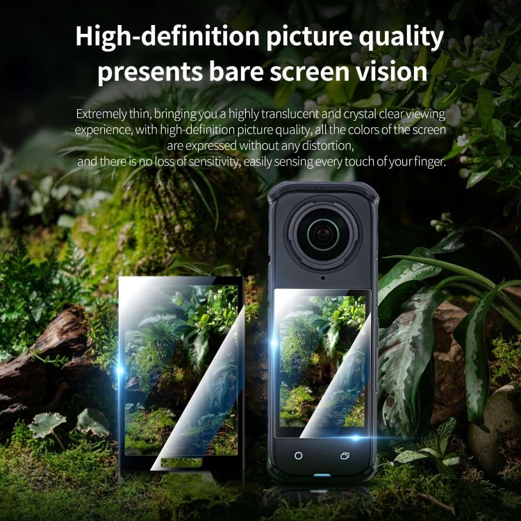 For Insta360 X4 STARTRC 2pcs HD Tempered Glass Film, For Insta360 X4 - ORIWHIZDJI & Insta360 AccessoriesInsta360 X SeriesProtection & Cases