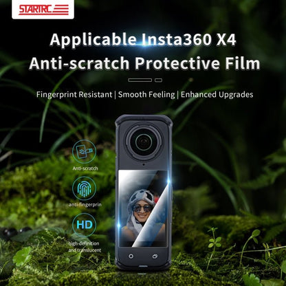 For Insta360 X4 STARTRC 2pcs HD Tempered Glass Film, For Insta360 X4 - ORIWHIZDJI & Insta360 AccessoriesInsta360 X SeriesProtection & Cases