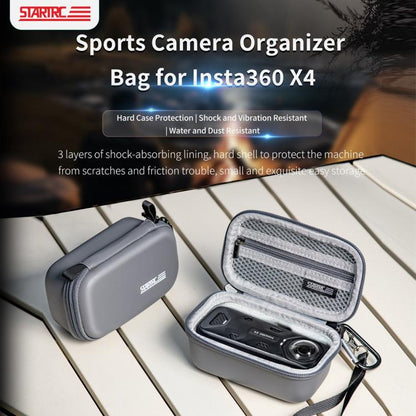 For Insta360 X4 STARTRC Camera Carry Case with Carabiner & Strap, For Insta360 X5 / X4 - ORIWHIZDJI & Insta360 AccessoriesInsta360 X SeriesProtection & Cases