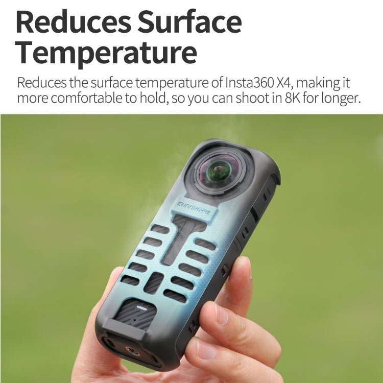 For Insta360 X4 Sunnylife Graphene Case High Thermal Conductivity Protective Case with Hand Strap, Graphene Case - ORIWHIZDJI & Insta360 AccessoriesInsta360 X SeriesProtection & Cases