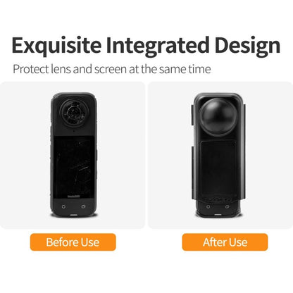 For Insta360 X4 Sunnylife Integrated Lens Screen Camera Cover Protector Screen Protective Case, Lens Screen Protective Cover Compatible Version - ORIWHIZDJI & Insta360 AccessoriesInsta360 X SeriesProtection & Cases