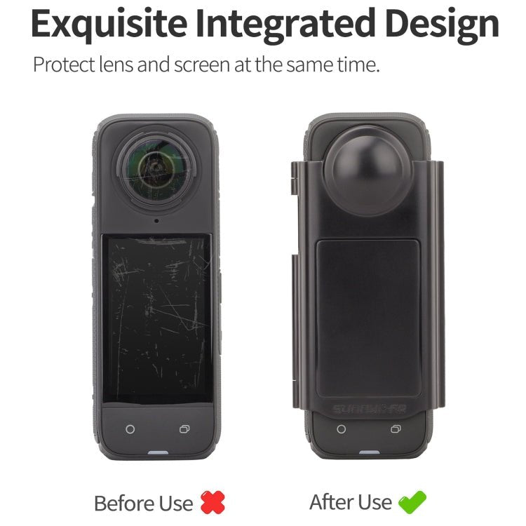 For Insta360 X4 Sunnylife Integrated Lens Screen Protective Cover, Lens Screen Protective Cover - ORIWHIZDJI & Insta360 AccessoriesInsta360 X SeriesProtection & Cases