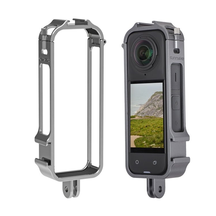 For Insta360 X4 Sunnylife Metal Protective Cage Rig with Cold Shoe Bases & Tripod Adapter, Metal Protective Cage - ORIWHIZDJI & Insta360 AccessoriesInsta360 X SeriesProtection & Cases