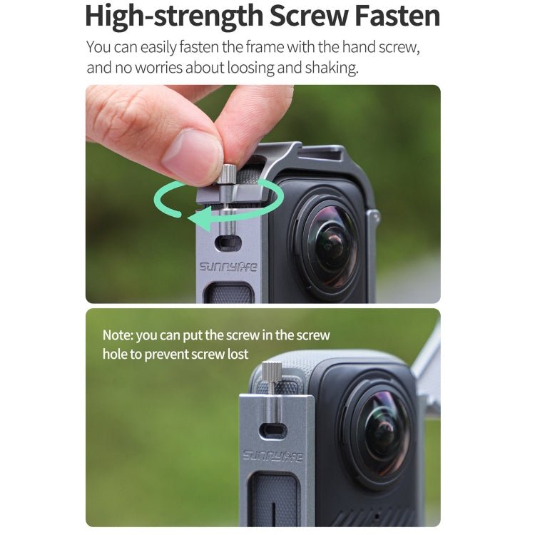 For Insta360 X4 Sunnylife Metal Protective Cage Rig with Cold Shoe Bases & Tripod Adapter, Metal Protective Cage - ORIWHIZDJI & Insta360 AccessoriesInsta360 X SeriesProtection & Cases