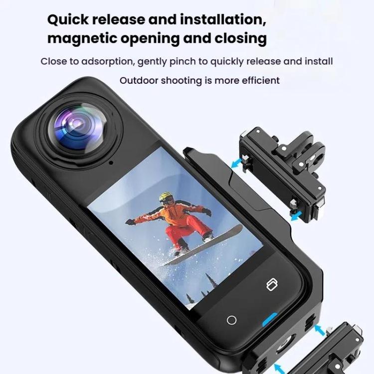 For Insta360 X4 / X3 HEPAIL AC56 Vertical Horizontal Magnetic Metal Bracket, AC56 - ORIWHIZDJI & Insta360 AccessoriesHEPAILInsta360 X Series