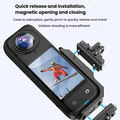 For Insta360 X4 / X3 HEPAIL AC56 Vertical Horizontal Magnetic Metal Bracket, AC56 - ORIWHIZDJI & Insta360 AccessoriesHEPAILInsta360 X Series