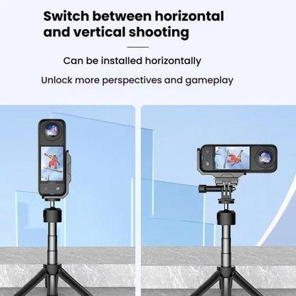 For Insta360 X4 / X3 HEPAIL AC56 Vertical Horizontal Magnetic Metal Bracket, AC56 - ORIWHIZDJI & Insta360 AccessoriesHEPAILInsta360 X Series