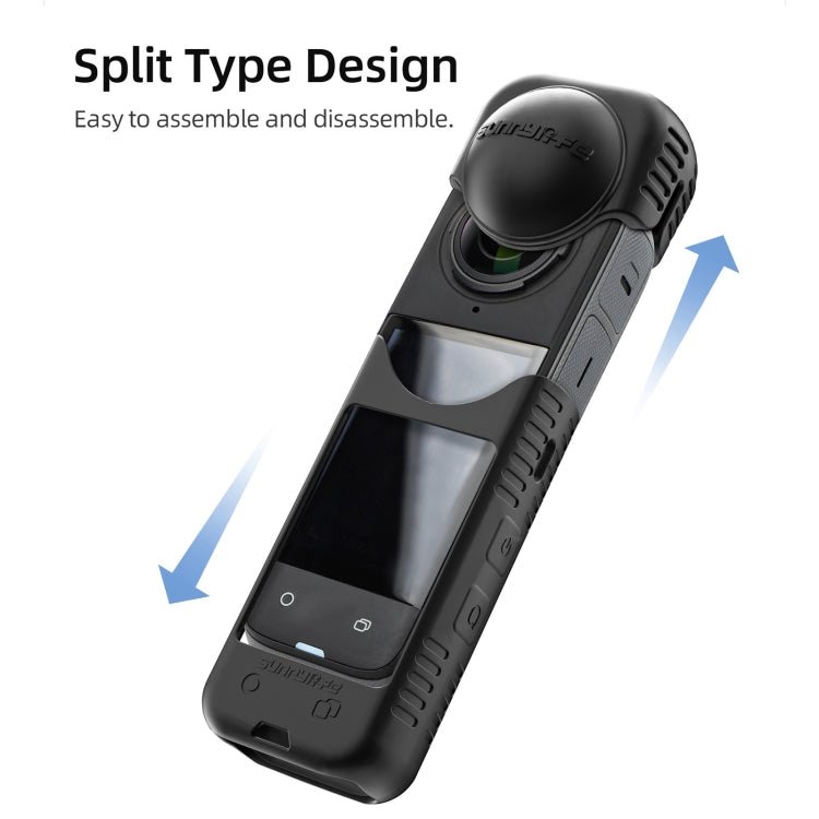 For Insta360 X4 / X5 Sunnylife Silicone Shockproof Case, Lens Cover, Lens Body Cover Kit - ORIWHIZDJI & Insta360 AccessoriesInsta360 X SeriesProtection & Cases