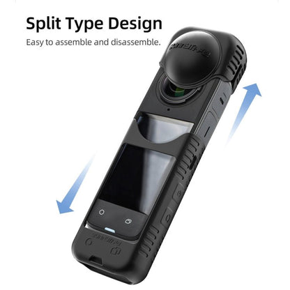 For Insta360 X4 / X5 Sunnylife Silicone Shockproof Case, Lens Cover, Lens Body Cover Kit - ORIWHIZDJI & Insta360 AccessoriesInsta360 X SeriesProtection & Cases