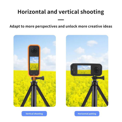 For Insta360 X5 360 Camera CQT Expandable Protective Cage Shockproof Case, Vertical Black, Horizontal Black, Vertical Orange, Horizontal Orange - ORIWHIZCQTDJI & Insta360 AccessoriesInsta360 X Series